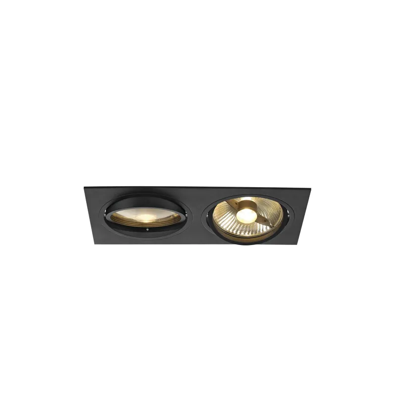 SLV New Tria 2 Foco Aluminium Negro | Apta para 2x GU10 (AR111) Mejor Precio