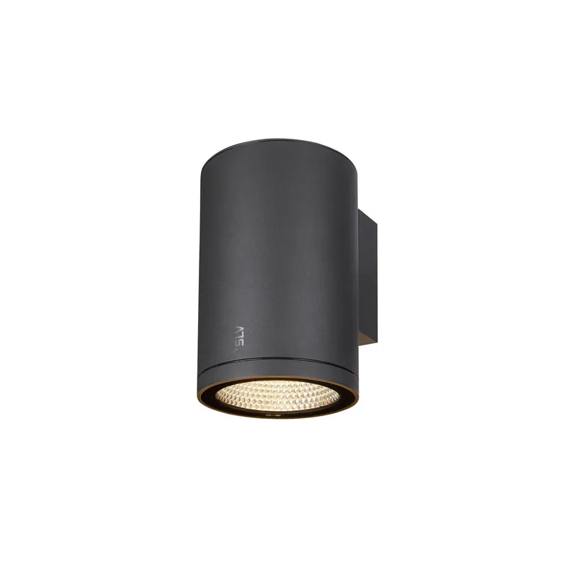 SLV Enola L Luz De Pared Aluminium Gris Esférica 36W 3700lm - 930-940 CCT | Al Aire Libre - IP65 - Mejor Reproducción De Color Favorito De Clientes