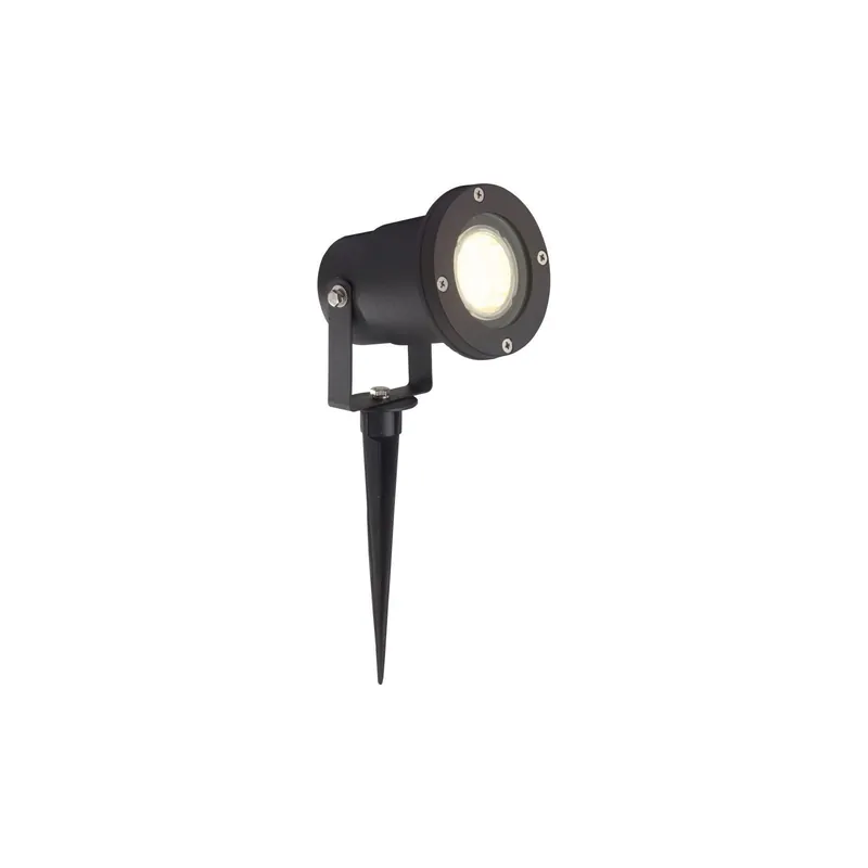 Brilliant Janko Pico Luz Aluminium Vidrio Negro 3W 250lm - 830 Luz Cálida | 90mm - IP44 - Al Aire Libre - Incl. 1x GU10 Mejor Precio