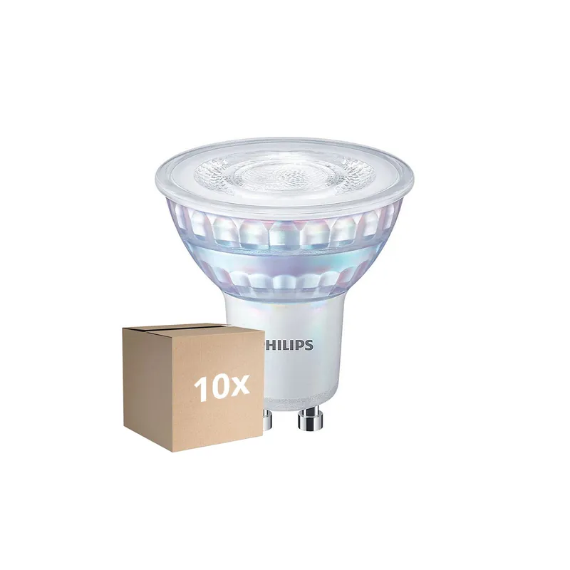 Liquidación Multipack 10x Philips Corepro LED Foco GU10 PAR16 6.7W 670lm 60D - 830 Luz Cálida | Reemplazo 90W
