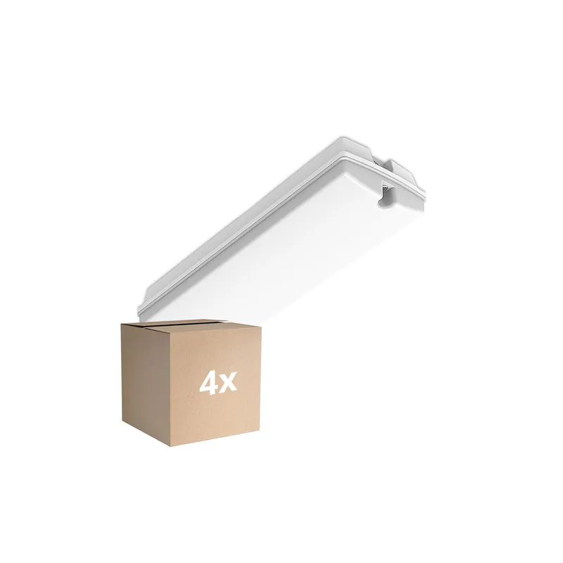 Entrega Rápida Multipack 4x Bright Choice Plafón LED Techo/Pared Blanco 3W 280lm - 840 Blanco Frio | IP66