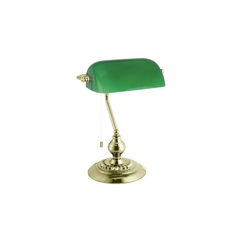 Descuento Eglo Lámpara De Mesa Banker Acero Oro Verde | IP20 - Apta para 1x E27