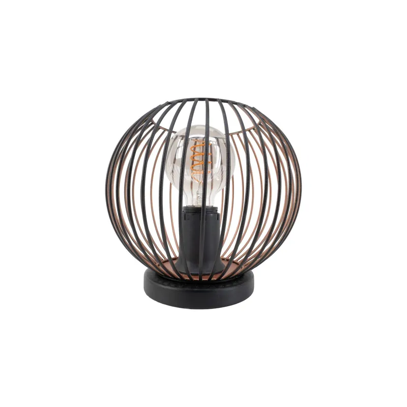 Oferta Especial Eglo Lámpara De Mesa Almanzora Acero Negro Cobre | IP20 - Apta para 1x E27