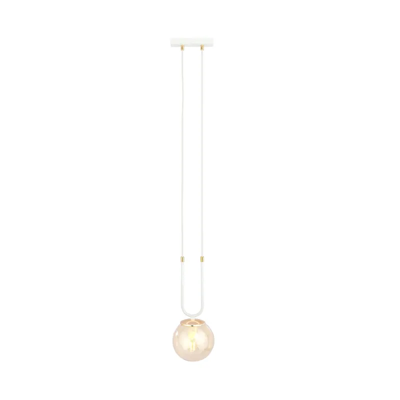 Emibig Colgante De Luz Glam Acero Blanco | Apta para 1x E14 - Max 10W Garantía De Devolución De Dinero