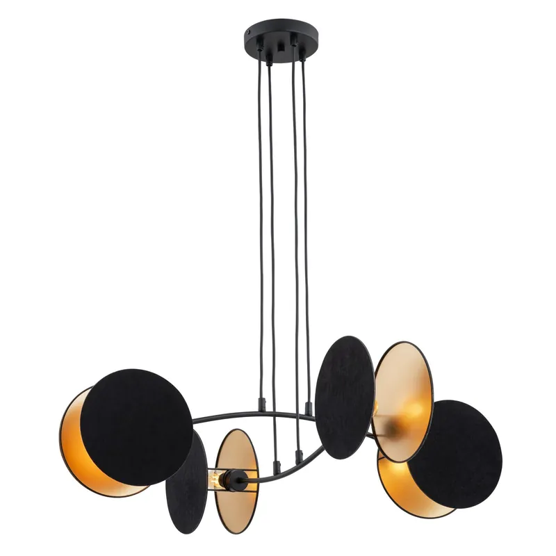 Certificado Emibig Colgante De Luz Motif Acero Negro | Apta para 4x E27 - Max 15W