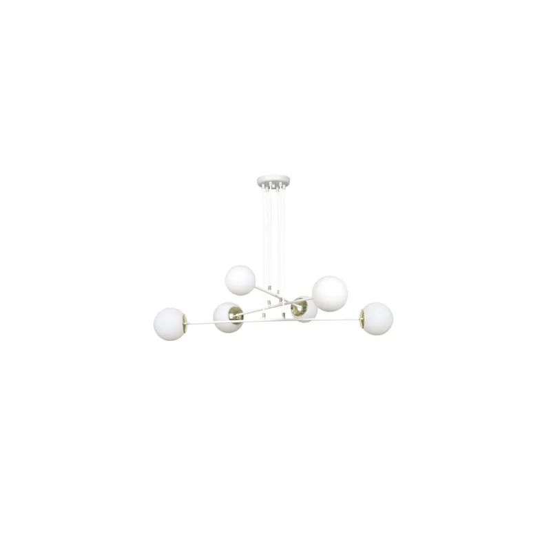 A Buen Precio Emibig Colgante De Luz Ognis Acero Blanco | Apta para 6x E27 - Max 10W