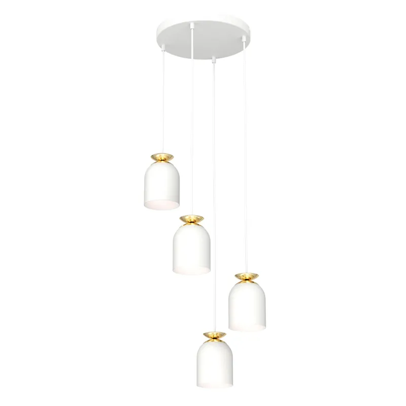Rebajas Emibig Colgante De Luz Target Acero Blanco | Apta para 4x E27 - Max 15W