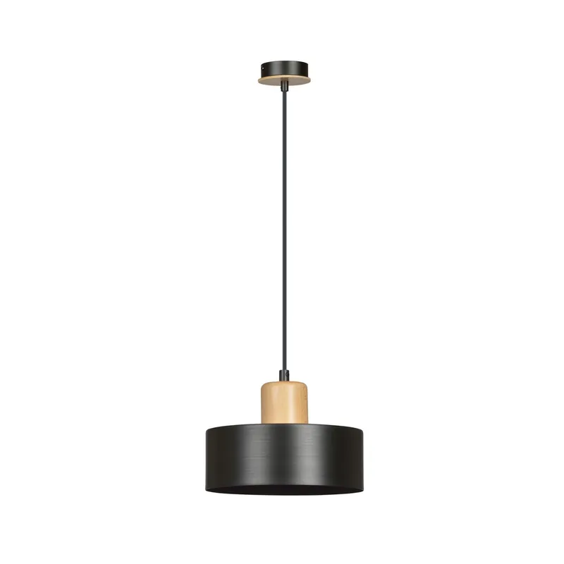 Devolución Gratuita Emibig Colgante De Luz Torin Acero Negro | Apta para 1x E27 - Max 15W