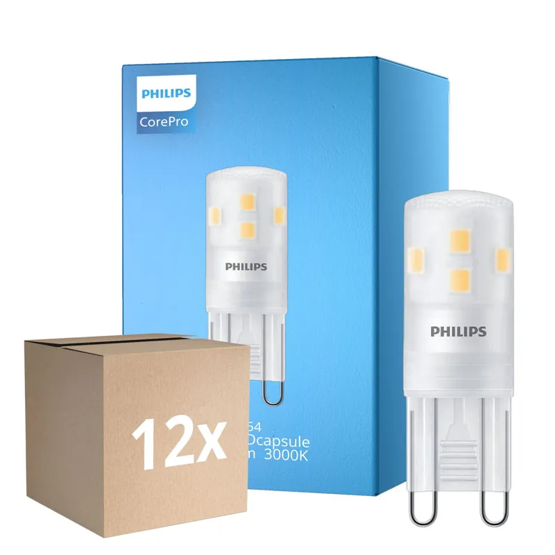 Multipack 12x Philips CorePro LED Capsule G9 Mate 1.9W 220lm - 830 Luz Cálida | Reemplazo 25W Oferta Flash