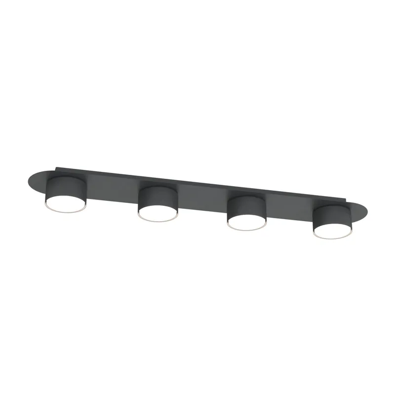Stock Limitado Emibig Luz de techo Diaz Acero Negro | Apta para 4x GX53 - Max 12W