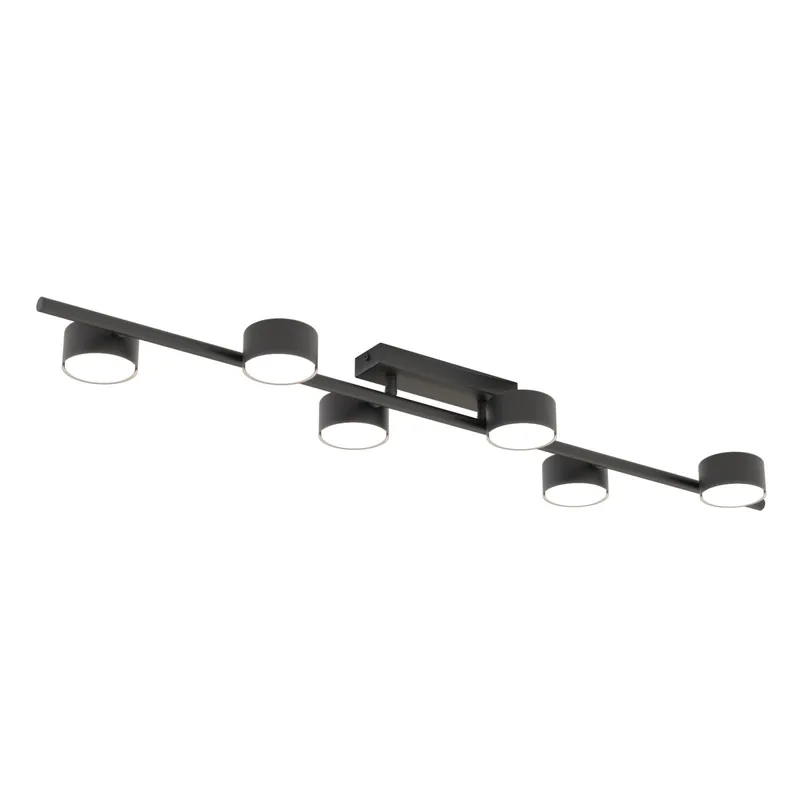 Emibig Luz de techo Bet Acero Negro | Apta para 6x GX53 - Max 12W Súper Precio