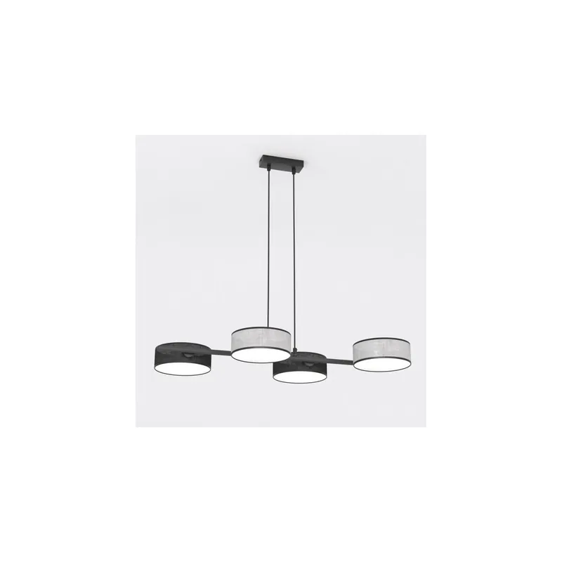 Novedad Emibig Colgante De Luz Drumz Acero Negro | Apta para 4x E14 - Max 10W