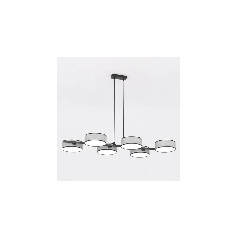 Compra Ahora Emibig Colgante De Luz Drumz Acero Gris | Apta para 6x E14 - Max 10W