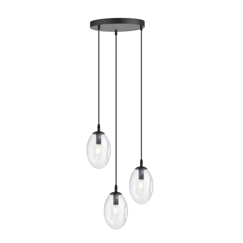 A Buen Precio Emibig Colgante De Luz Astral Acero Negro | Apta para 3x E14 - Max 10W