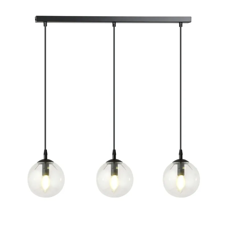 Alta Calidad Emibig Colgante De Luz Cosmo Acero Negro | Apta para 3x E14 - Max 10W