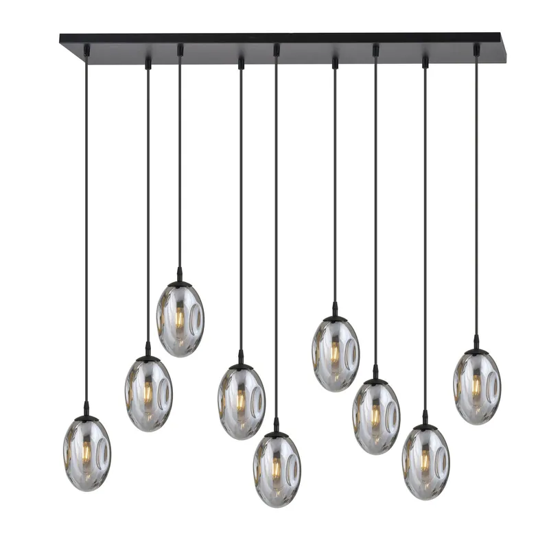 Precio Económico Emibig Colgante De Luz Astral Acero Negro | Apta para 9x E14 - Max 10W