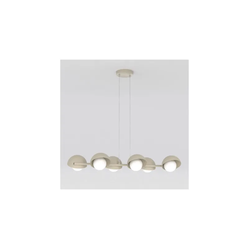 Promoción Exclusiva Emibig Colgante De Luz Boom Acero Marrón | Apta para 6x G9 - Max 8W