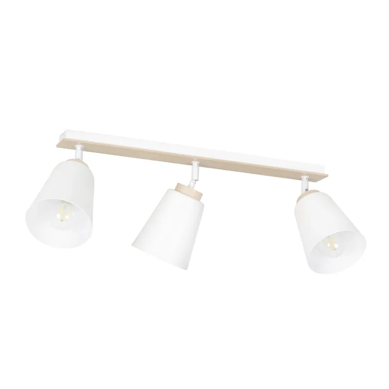 Venta Final Emibig Luz de techo Atlas Acero Blanco | Apta para 3x E27 - Max 15W