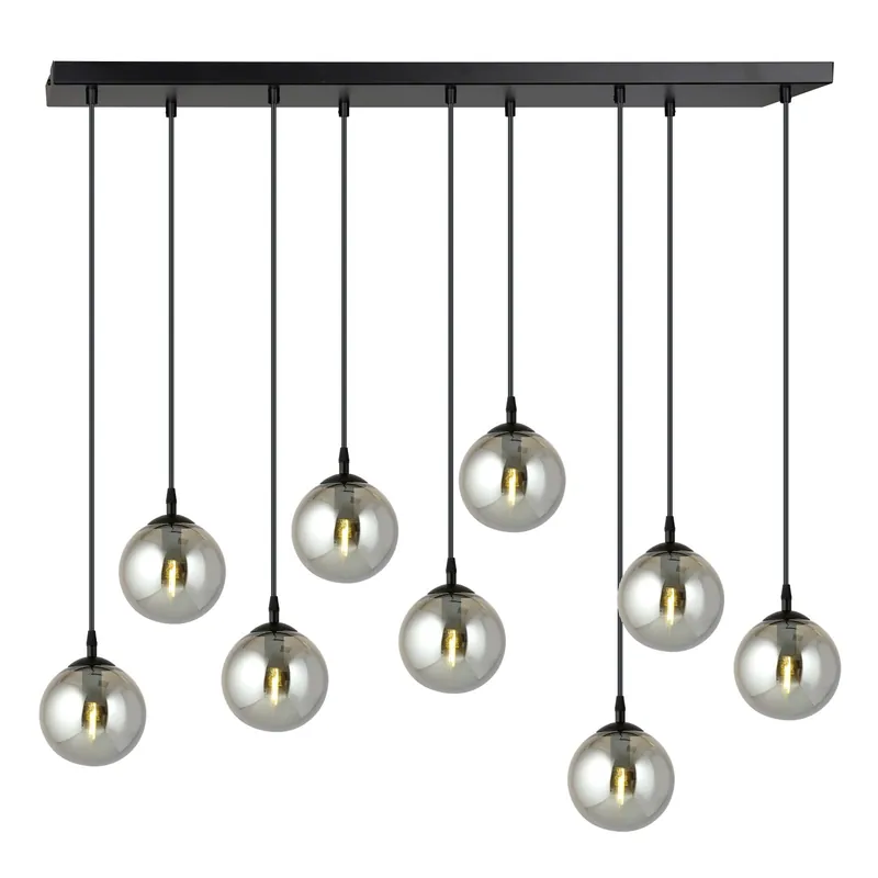Disponible Ahora Emibig Colgante De Luz Cosmo Acero Negro | Apta para 9x E14 - Max 10W