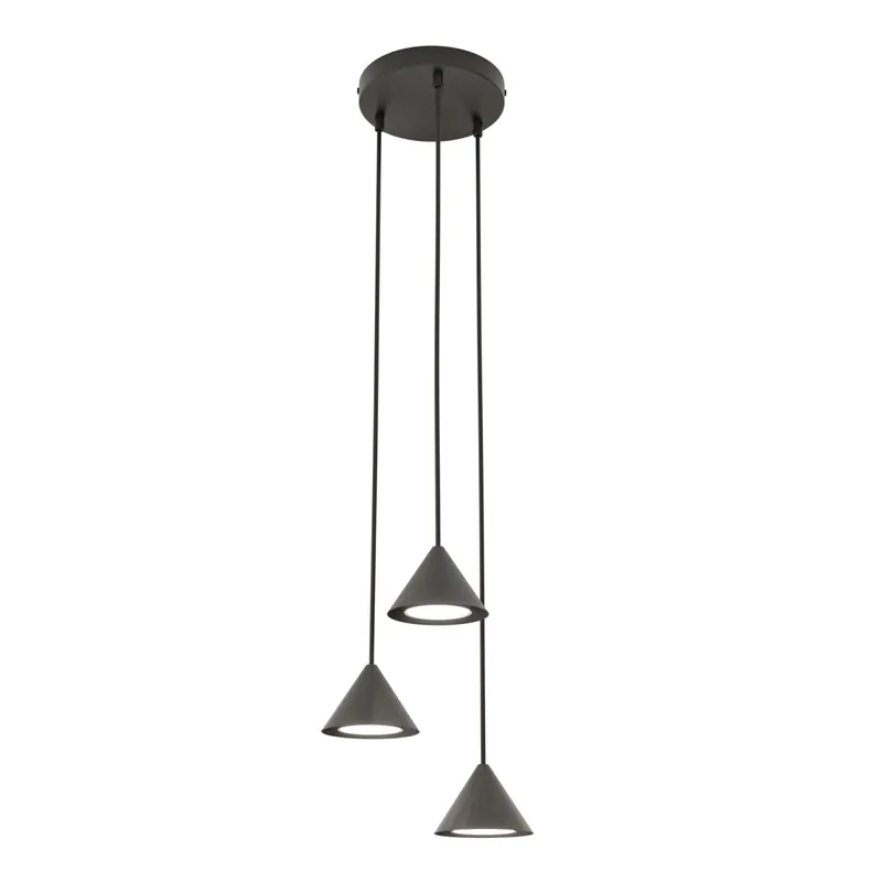 Emibig Colgante De Luz Elit Acero Negro | Apta para 3x GX53 - Max 10W Venta Final