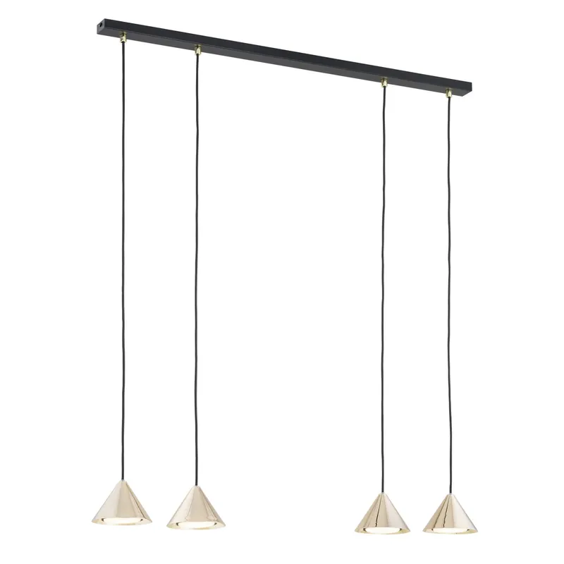 Garantía De Devolución De Dinero Emibig Colgante De Luz Elit Acero Negro | Apta para 4x GX53 - Max 12W
