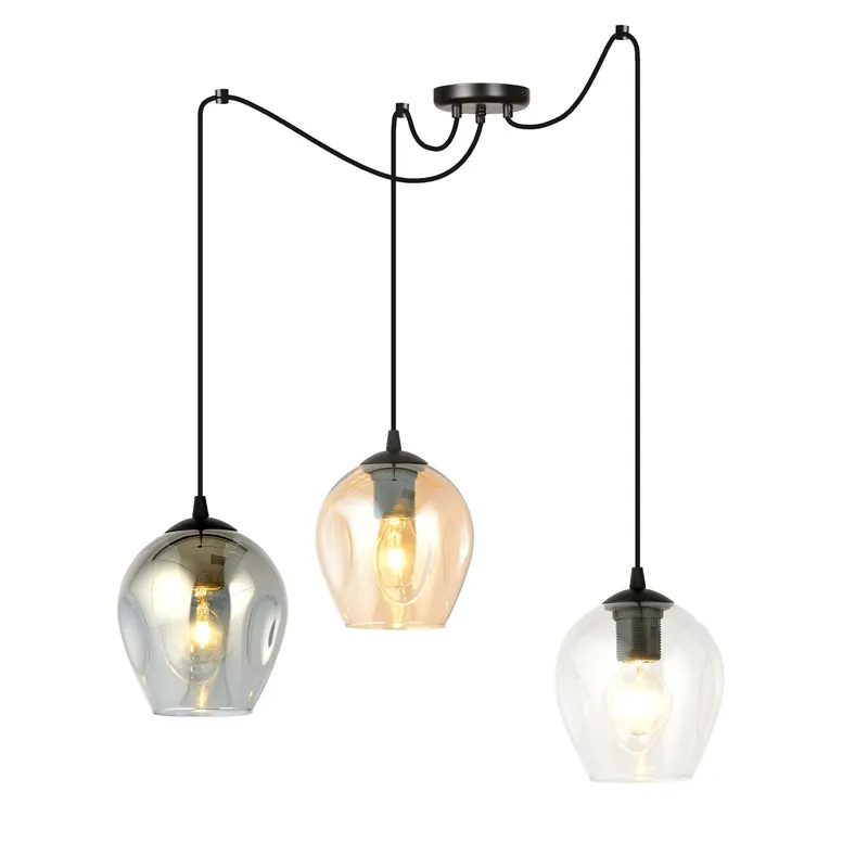 Emibig Colgante De Luz Level Acero Negro | Apta para 3x E27 - Max 15W Precio Reducido