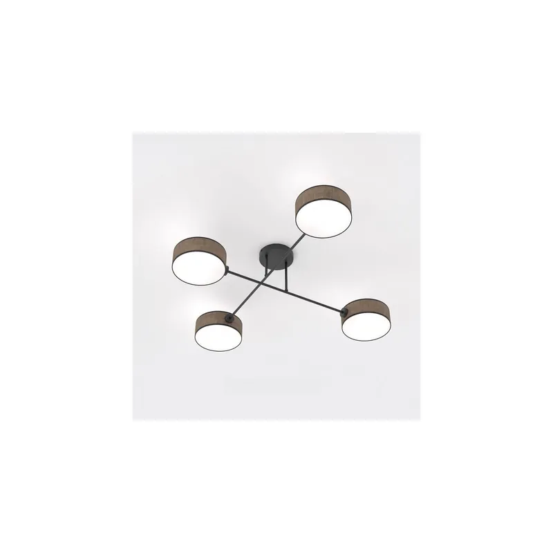 Promoción Emibig Luz de techo Maga Acero Marrón | Apta para 4x E14 - Max 10W