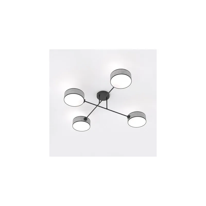 Solo Hoy Emibig Luz de techo Maga Acero Gris | Apta para 4x E14 - Max 10W
