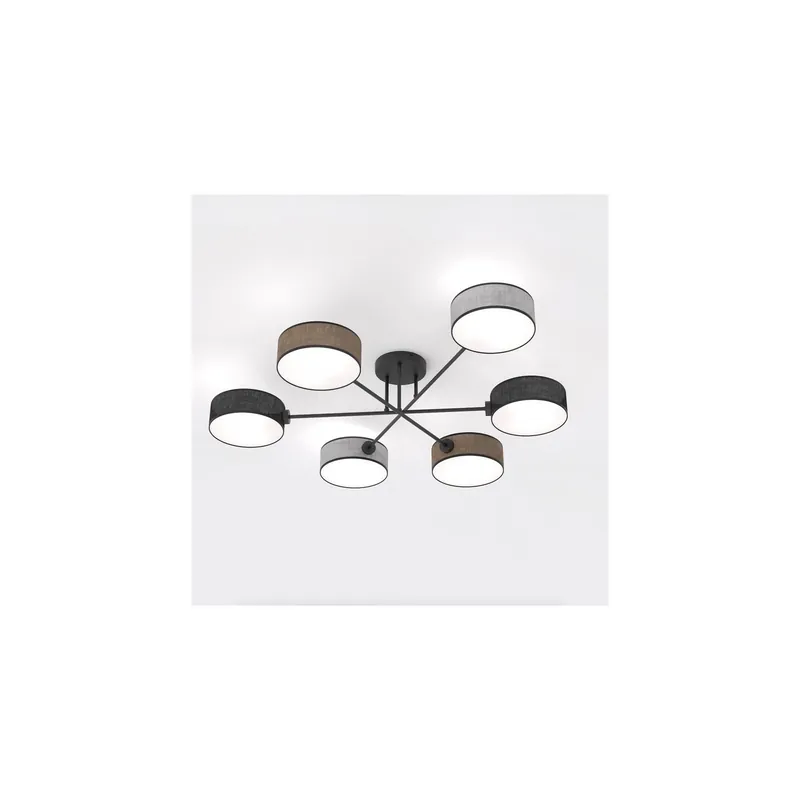 Disponible Ahora Emibig Luz de techo Maga Acero Negro | Apta para 6x E14 - Max 10W