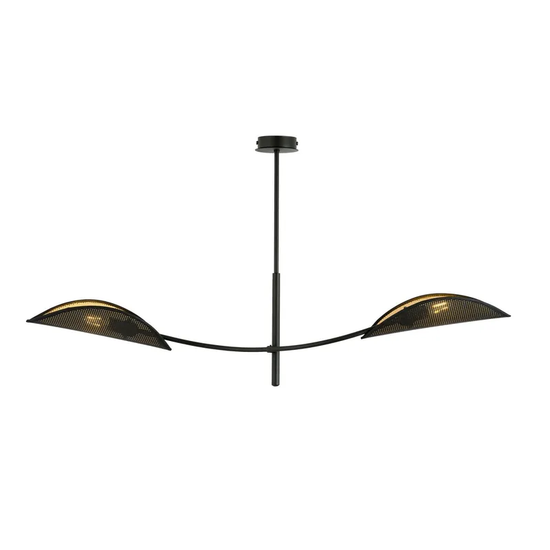 Descuento Emibig Luz de techo Lotus Acero Negro | Apta para 2x E14 - Max 10W