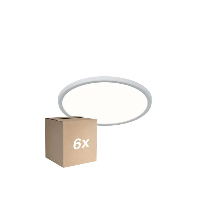 No Te Lo Pierdas Multipack 6x Nordlux LED Luz de techo Oja 29 Blanco 15W 1700lm - 830-840 CCT | IP54 - Regulable
