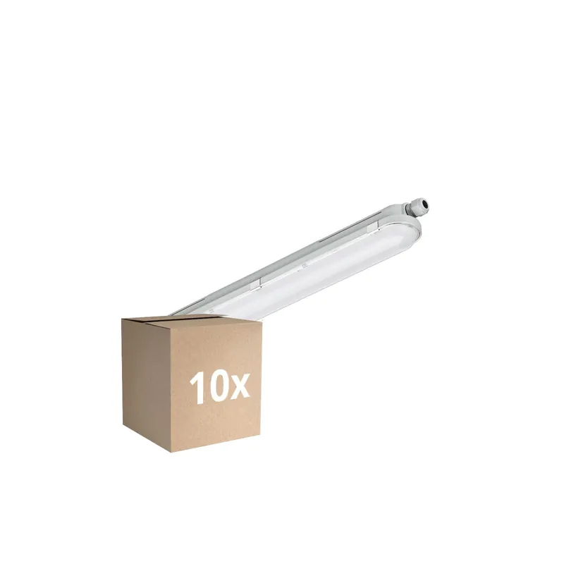 Liquidación Multipack 10x Philips Pantalla LED Estanca Coreline 25W 4000lm - 840 Blanco Frio | 60cm - Reemplazo 2x18W
