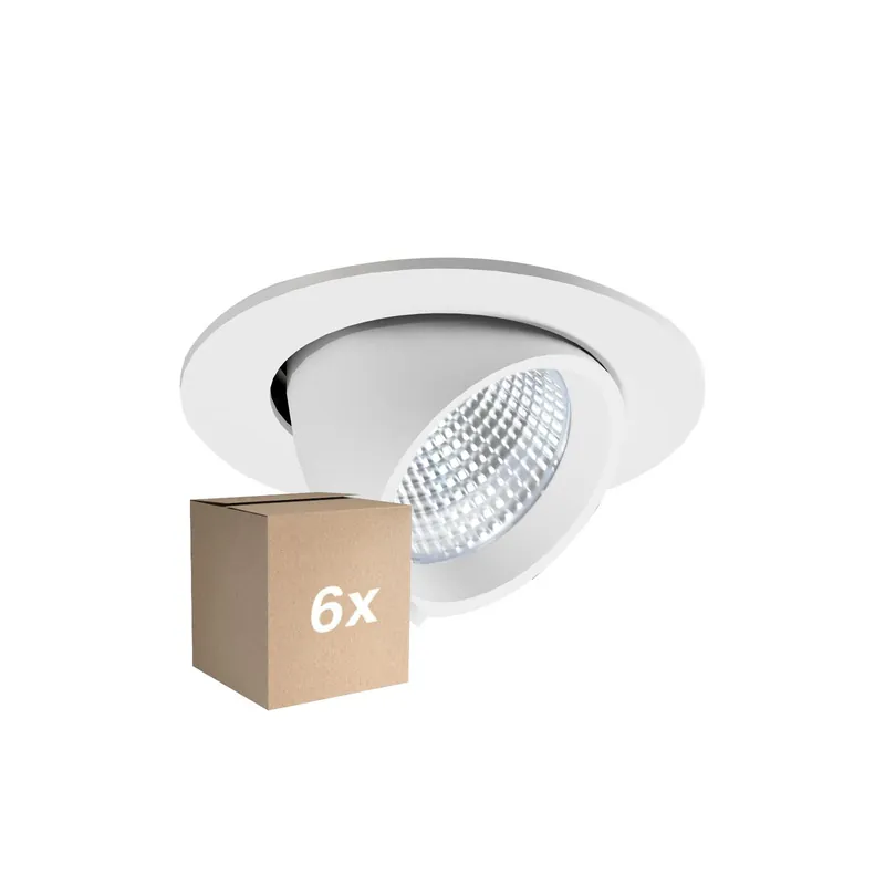 Multipack 6x Noxion Foco LED Forza V2 Aluminium Blanco 28/32/36/40W - 3300/3700/4100/4500lm 36D - 930-940-957 CCT | 160mm - Recorte 145mm - Mejor Reproducción De Color Stock Limitado