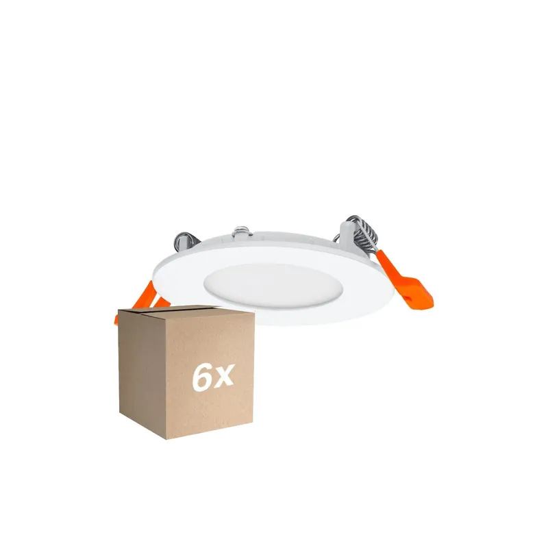 Alta Calidad Multipack 6x Ledvance Downlight LED Slim Recess Blanco 4.5W 240lm 110D - 840 Blanco Frio | 85mm - Recorte 72mm