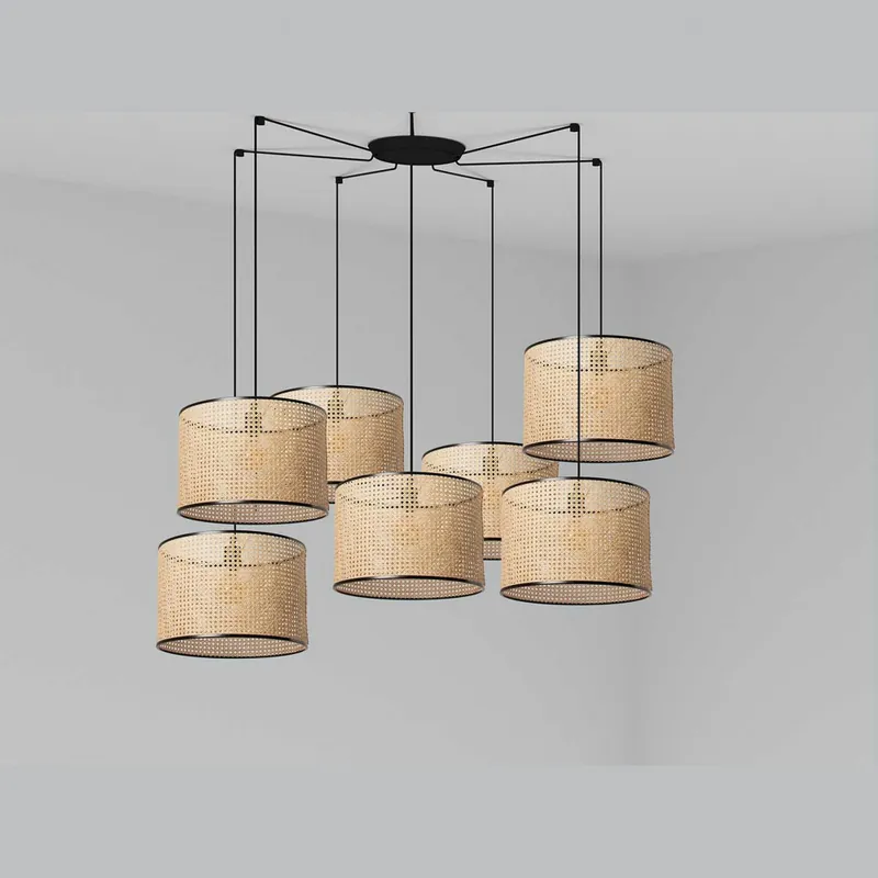 Precio De Fábrica FARO MAMBO 450 7L Colgante Ratán