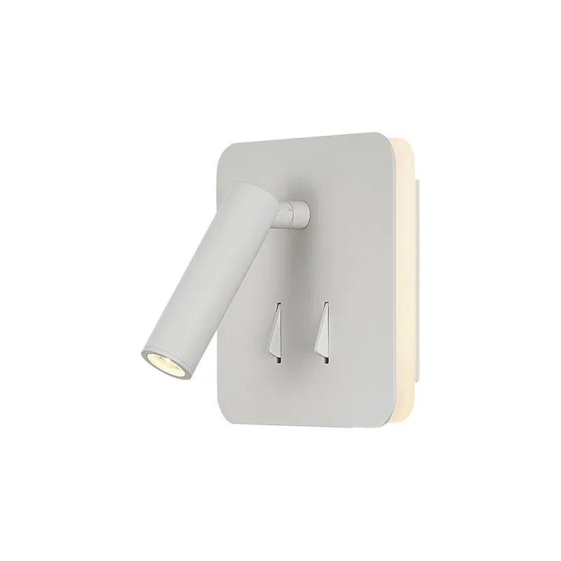 Precio Rebajado MANTRA CAYMAN Aplique blanco mate cuadrado con lector