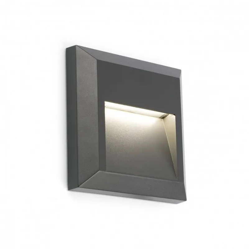 Precio Económico FARO GRANT SQ Aplique Gris Oscuro