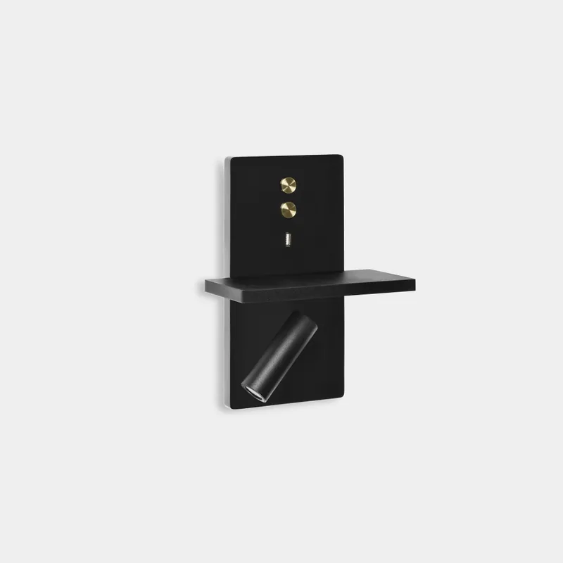 Gran Oferta LEDSC4 E-LAMP Aplique negro-oro