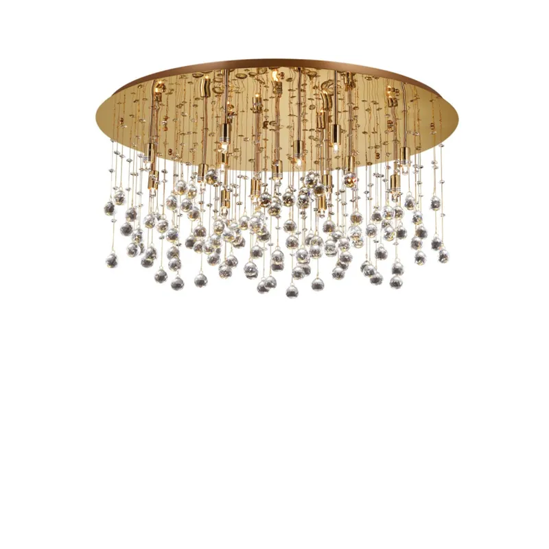 Directo De Fábrica IDEAL LUX MOONLIGHT PL15 PLAFÓN ORO