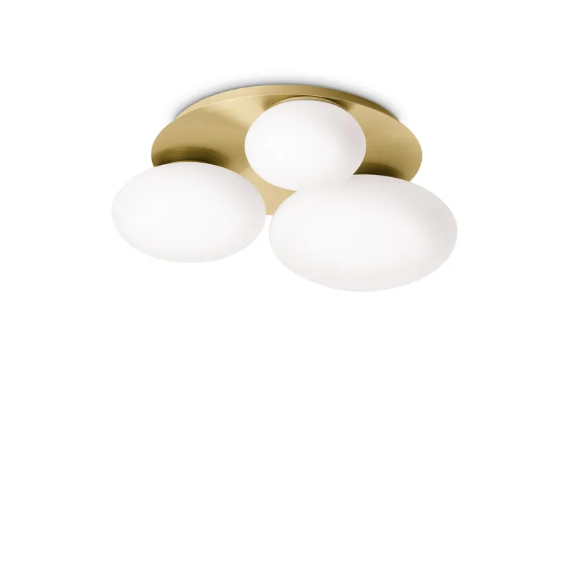 Rebajas IDEAL LUX NINFEA PL3 PLAFÓN LATÓN