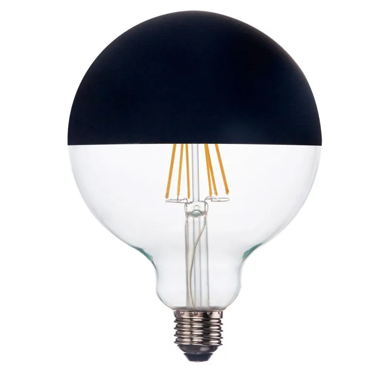 Garantía De Devolución De Dinero LIGHTED Globo LED Vintage Decó espejo negro G125