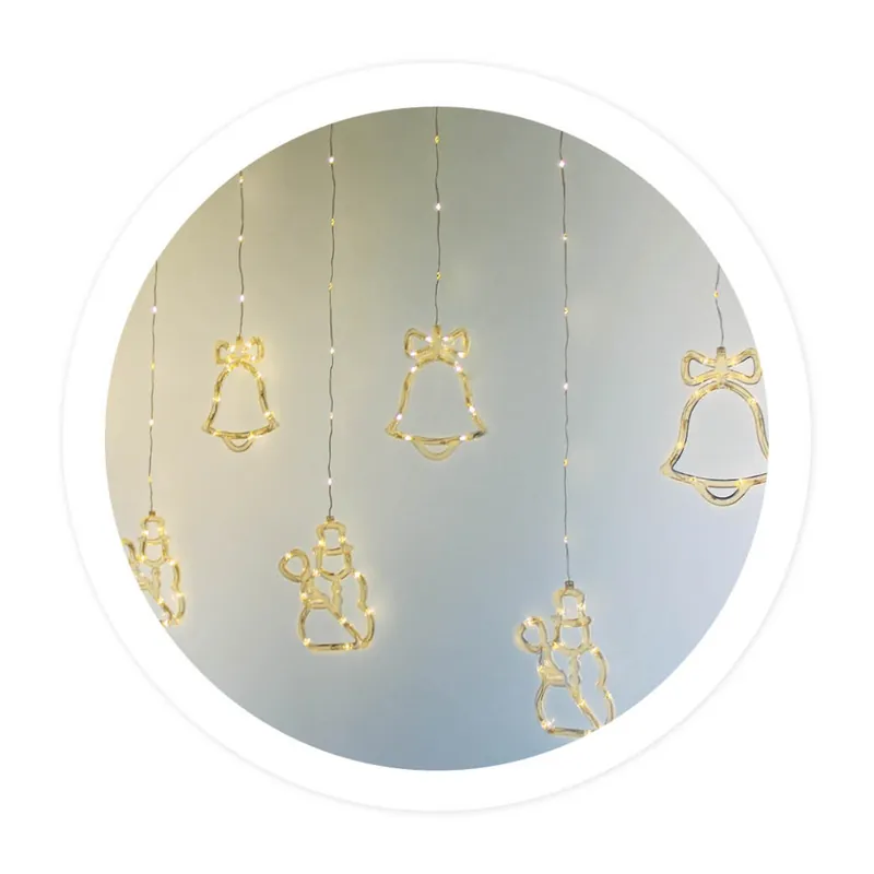 Promoción Exclusiva Cortina LED Campanas/Muñecos 140Cm