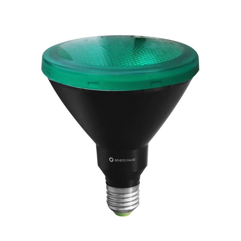 Última Versión BENEITO FAURE PAR 38 Verde 15W E27 IP65