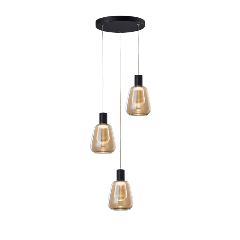 Oferta Limitada I3 CARISA Colgante Negro/Ámbar 3L