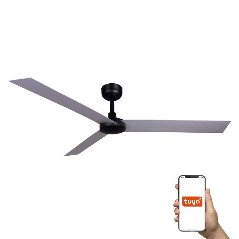 A Buen Precio FARO CRUISER XL Ventilador Negro-Aluminio TUYA