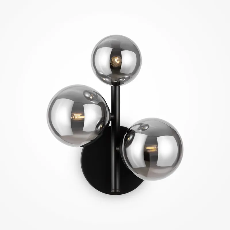 Alta Calidad MAYTONI DALLAS 3L Aplique Negro-Smoky