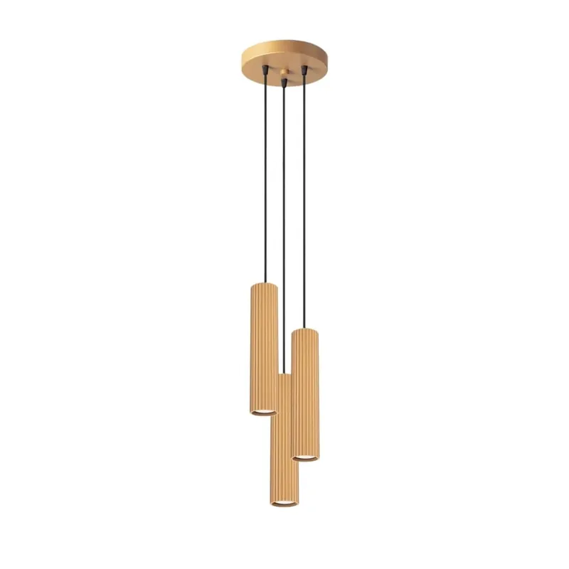 Suspension Moto doré, 3 lumières Precio Económico