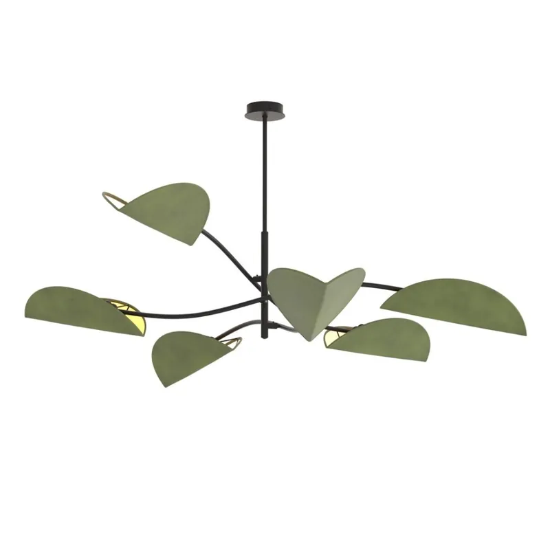Directo De Fábrica Lampe de plafond Norgi Verte (6 lumières)