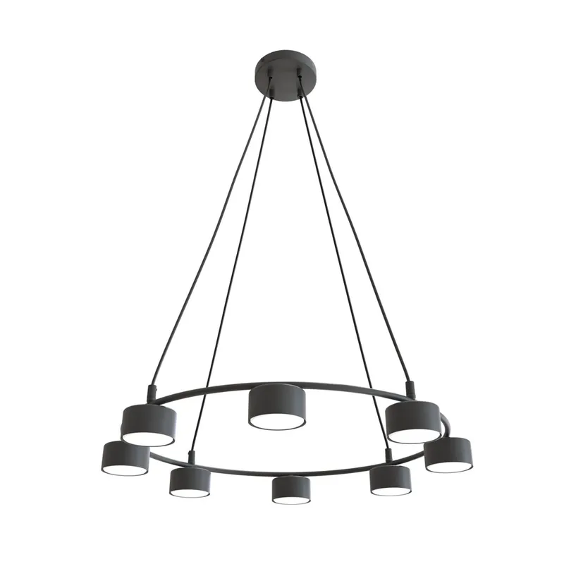 A Buen Precio Lámpara de techo Discover Negro (8 luces)