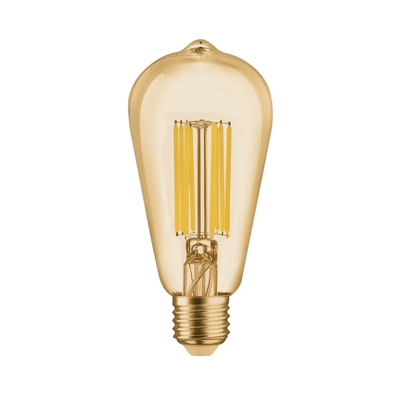 Envío Inmediato Bombilla LED E27 ST64 Oro Clase A (7W)
